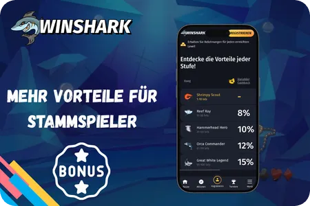 Winshark Casino VIP area and benefits